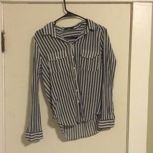 Striped button down shirt